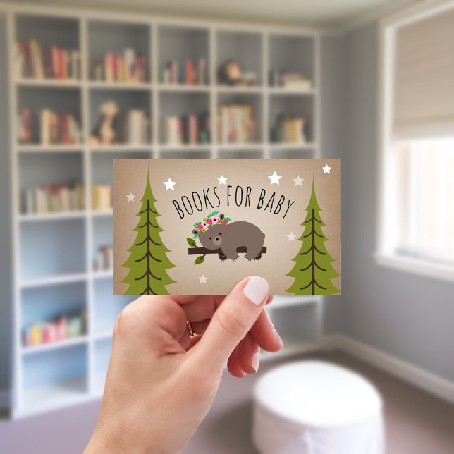 Carte D'accompagnement Sleepy Bear Cub Mountains Girl Book Demande (Créateur téléchargé)