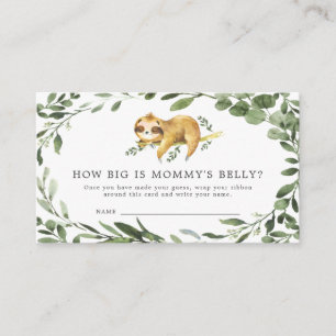 Carte D'accompagnement Sloth Baby shower How Big is Maman's Belly Card