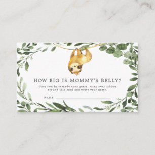 Carte D'accompagnement Sloth Baby shower How Big is Maman's Belly Card