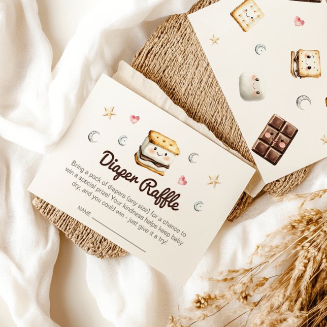 Carte D'accompagnement S'more love Baby shower Diaper Raffle (Créateur téléchargé)