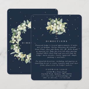 Carte D'accompagnement Snowberry+Eucalyptus Bouquet Directions de la mari