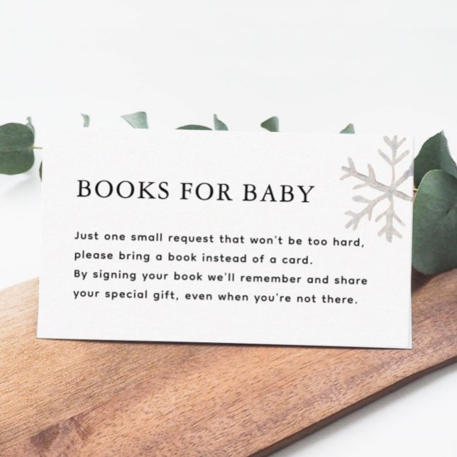 Carte D'accompagnement Snowflake Baby It's Cold Outside Books For Baby (Créateur téléchargé)