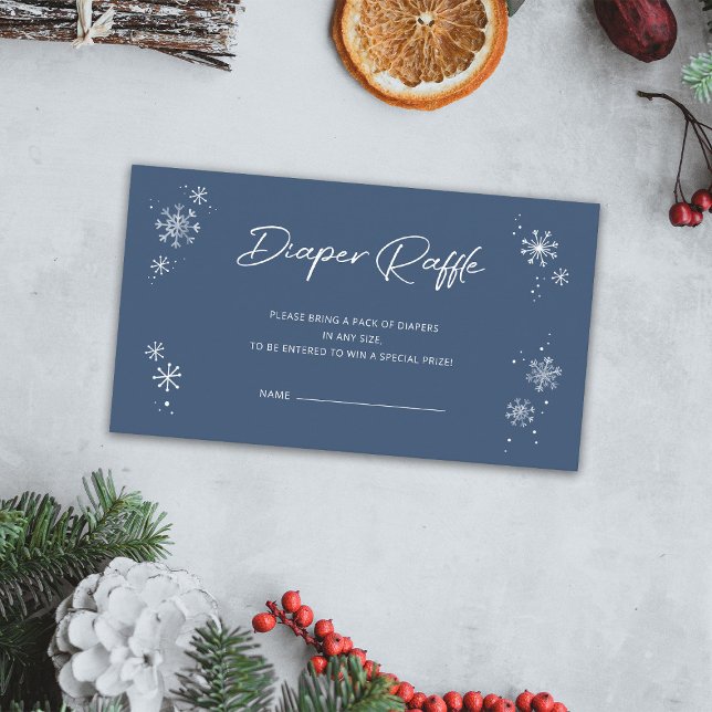 Carte D'accompagnement Snowflakes Bleu Déchets Raffin (Créateur téléchargé)