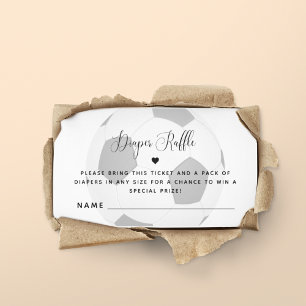 Carte D'accompagnement Soccer Ball Sport Thème Baby shower Déchets Raffle