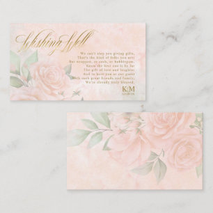 Carte D'accompagnement Soft Blush Mariage Rose Wishing well V3 ID828