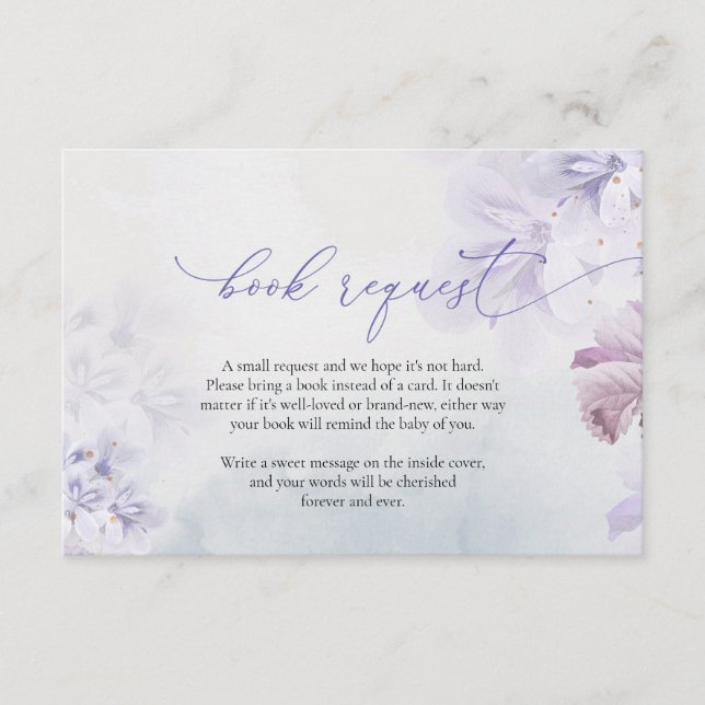 Carte D'accompagnement Soft pastel violet poussiéreux rose beige demande  (Devant)