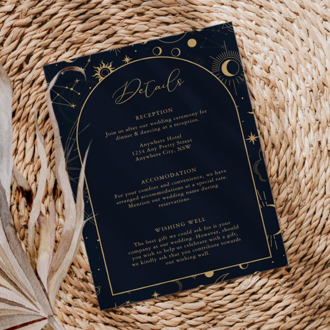 Carte D'accompagnement Soleil céleste et Lune Détails mystiques (Créateur téléchargé)