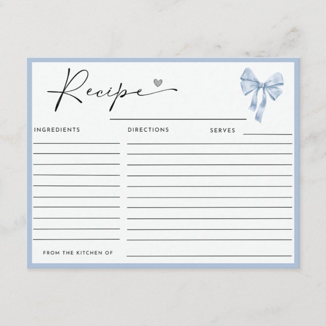 Carte D'accompagnement Something Blue Before I Do Bow  Request (Devant)