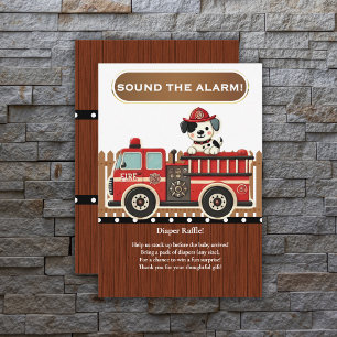 Carte D'accompagnement Sonne l'alarme ! Baby shower de camion moderne