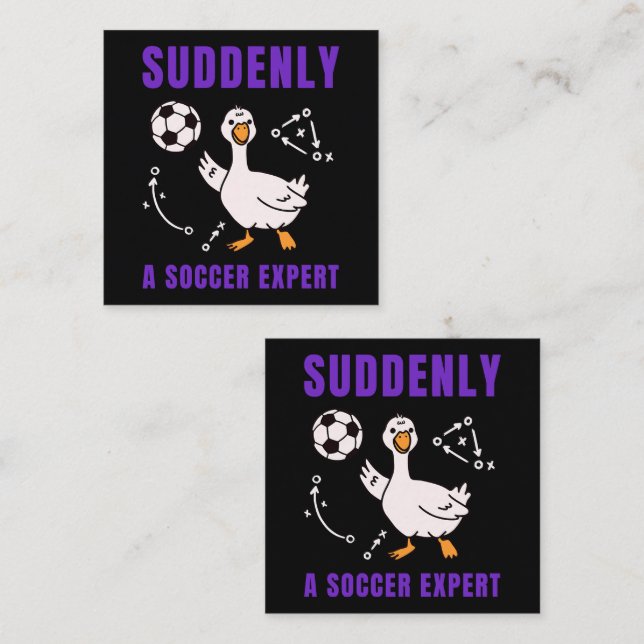 Carte D'accompagnement Soudain un expert de football (Devant / Derrière)