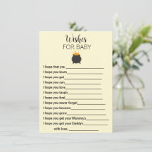 Souhaits pour le baby shower de brasserie