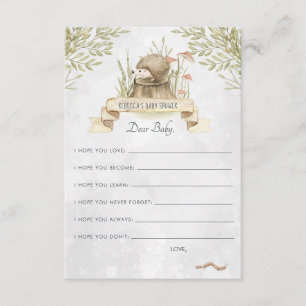 Carte D'accompagnement Souhaits pour le hérisson de région boisée de la