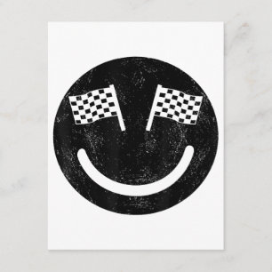 Carte D'accompagnement Sourire de course pour les fêtes de voitures de co