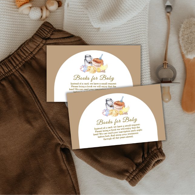 Carte D'accompagnement Souris De Poulet Cultivée Localement Livres Pour B (Locally Grown Chicken Mouse Books For Baby Shower Enclosure Card)