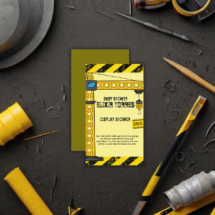 Carte D'accompagnement Sous Construction Tower Cranes Baby shower