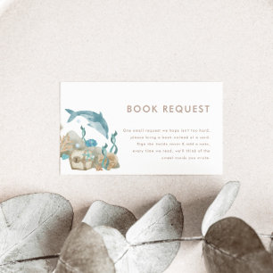 Carte D'accompagnement Sous la demande de livre nautique Sea Watercolor