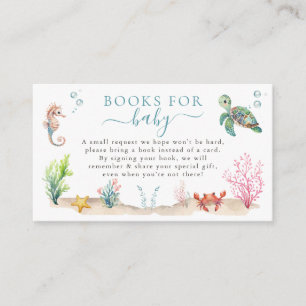 Carte D'accompagnement Sous La Mer Baby shower Coloré Livres Pour Bébé