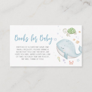 Carte D'accompagnement Sous le Baby shower de la mer Livres pour bébé