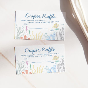 Carte D'accompagnement Sous le Baby shower marin Déchets Raffle Enclos