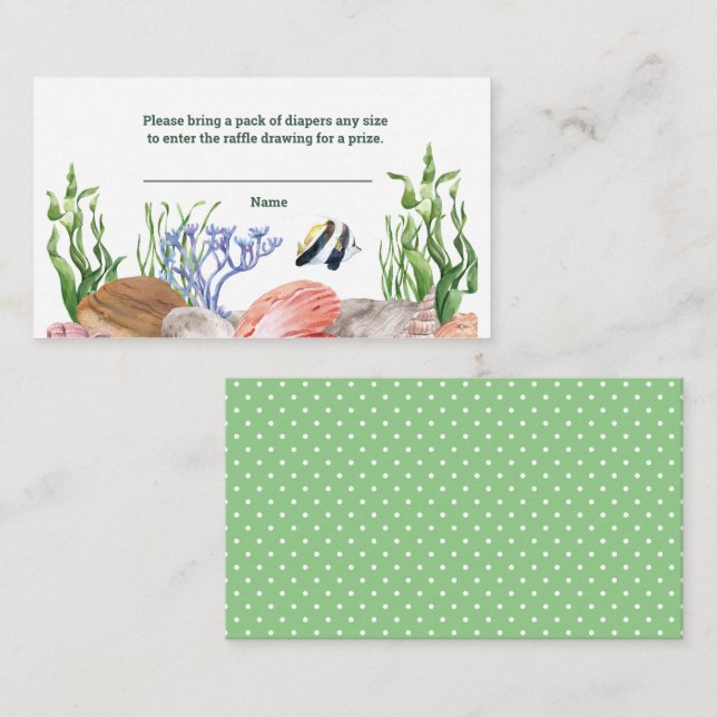 Carte D'accompagnement Sous le Baby shower marin, le chapeau (Devant / Derrière)