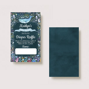 Carte D'accompagnement Sous le billet de rabat au Baby shower de mer