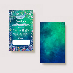 Carte D'accompagnement Sous le billet de rabat au Baby shower de mer