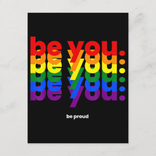 Carte D'accompagnement Soyez vous soyez fier LGBTQ Fierté Arc-en-ciel Les