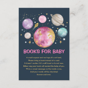 Carte D'accompagnement Space Planet Galaxy Moon Livres pour Baby Girl