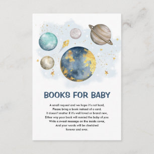 Carte D'accompagnement Space Planet Galaxy Moon Star Livres pour bébé