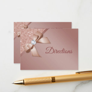 Carte D'accompagnement Sparkles & Rose Gold Glamour Birthday