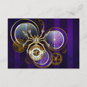 Carte D'accompagnement Spider Steampunk sur Arrière - plan pourpre