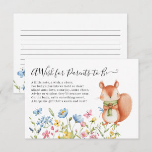 Carte D'accompagnement Squirrel Nutkin Souhaite une douche pour les paren