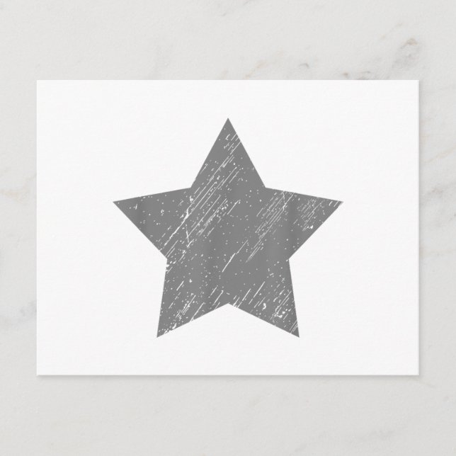 Carte D'accompagnement Star Gray Vintage Star (Devant)