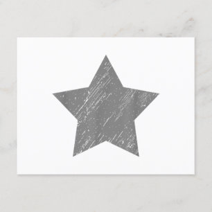 Carte D'accompagnement Star Gray Vintage Star