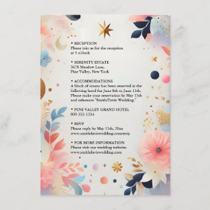 Carte D'accompagnement Stars Glam Bright Pastel Ombre Mariage Parties sci