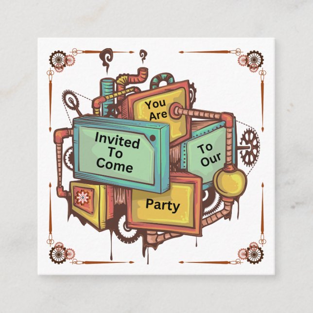 Carte D'accompagnement Steampunk (Devant)