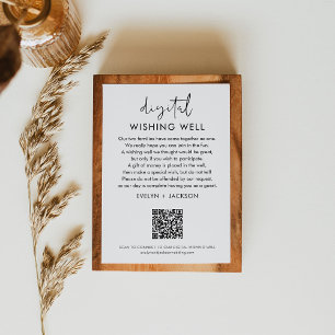 Carte D'accompagnement STELLA Wishing well QR Code Mariage