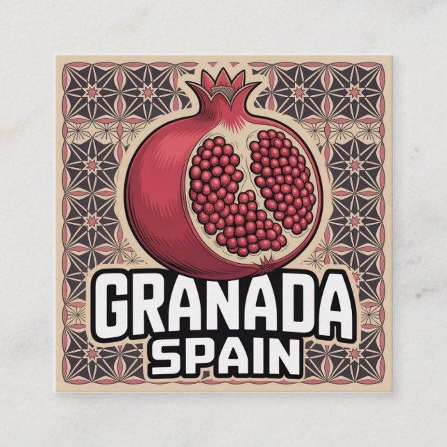 Carte D'accompagnement Sticker Grenade Espagne grenade (Devant)