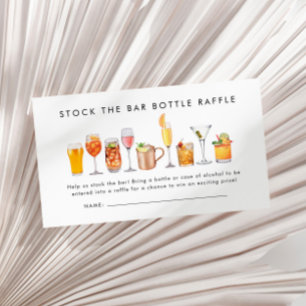 Carte D'accompagnement Stock Le Bar Couples Douche Bouteille Raffle Ticke
