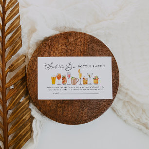 Carte D'accompagnement Stock Le Bar Couples Douche Bouteille Raffle Ticke