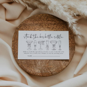 Carte D'accompagnement Stock Le Bar Couples Douche Bouteille Raffle Ticke