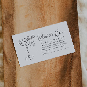 Carte D'accompagnement Stock Le Bar Couples Douche Bouteille Raffle Ticke