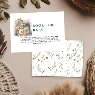 Carte D'accompagnement Storybook A New Chapter Baby shower Book Request E