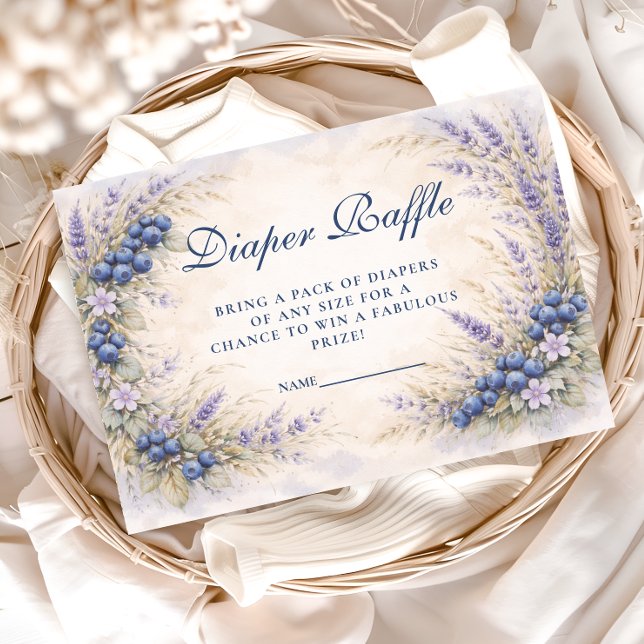 Carte D'accompagnement Storybook Blueberry Garden Diapper Raffle (Créateur téléchargé)