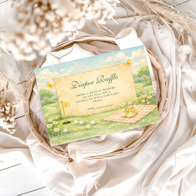 Carte D'accompagnement Storybook Golf Diapper Raffle (Créateur téléchargé)