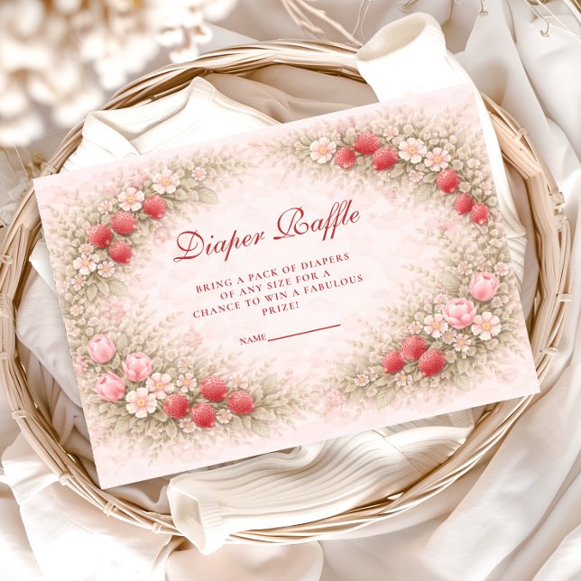 Carte D'accompagnement Strawberry Berry Sweet Diapper Raffle (Créateur téléchargé)