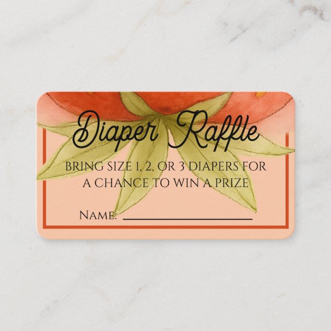 Carte D'accompagnement Strawberry Dreams Diaper Raffle Ticket (Devant)