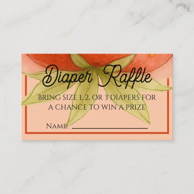 Carte D'accompagnement Strawberry Dreams Diaper Raffle Ticket (Devant)