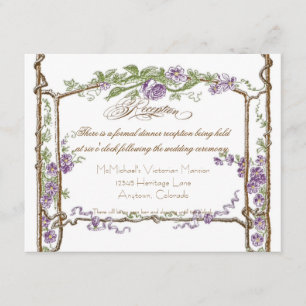 Carte D'accompagnement Style lettre moulée Treillis Faux Bois Vintage Vio