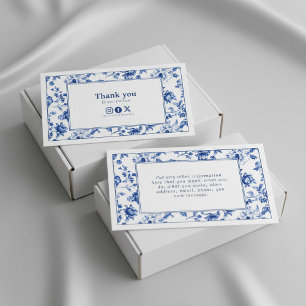 Carte D'accompagnement Style vintage floral delware social merci